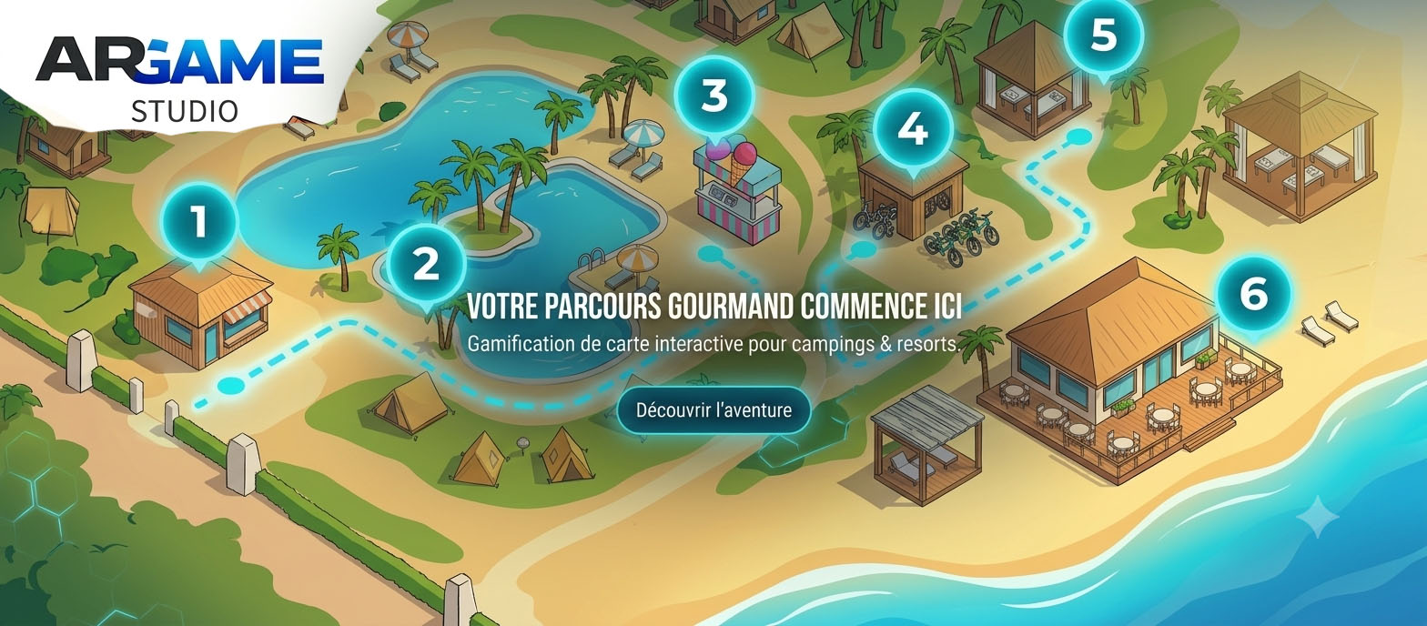 Plan isométrique interactif du camping Raid Gourmand